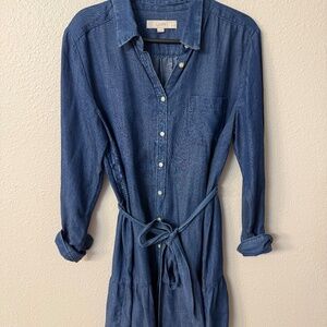 Denim tie dress